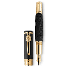 This Great Characters Muhammad Ali Fountain Pen Special Edition by Montblanc is made from precious resin with gold trims. 