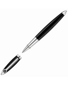 S.T. Dupont Paris, Streamline, Matt Black, Ballpoint Pen with Palladium Trim. Brand signature and brushed detailing. Easy to remove cap for convenient use.