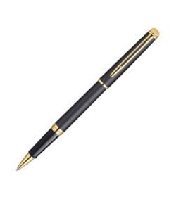 Waterman, Hemisphere, Matt Black & Gold Trim Rollerball Pen with a Fine Nib cartridge. Classically finished for the refined Waterman brand.