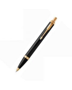 Parker, Premium IM, Classic, Brass Bodied, Black Lacquer coated, Gold plated Ballpoint Pen