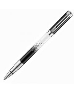 Waterman Perspective Black & White Lacquer Rollerball Pen part of the Ombres et Lumineres range. A brilliantly balanced lacquer body with finely polished chrome trim, engraved with the Waterman name and logo for authenticity.
