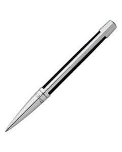 S.T. Dupont, Defi, Black Composite & Palladium Ballpoint Pen with twist mechanism release and secure clip for safe storage. 