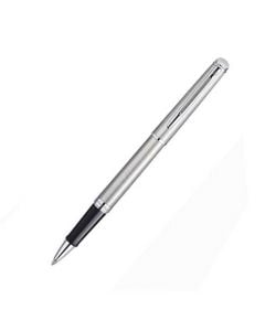 Waterman, Hemisphere,  Stainless Steel & Chrome Trim Rollerball Pen with a fine line nib. A striking addition to any Waterman collection.