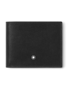 This Montblanc Meisterstück Bifold Black Leather 6CC Wallet is made out of cowhide leather with a smooth finish.