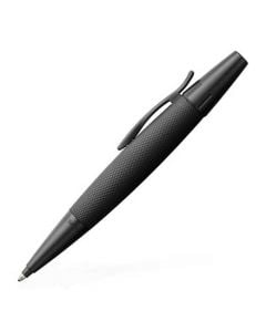 Faber-Castell, E-Motion, Pure, Black Aluminium & Chrome Ballpoint Pen