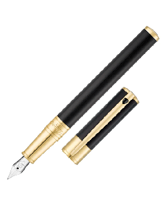 D-Initial Fountain Pen Black and Gold