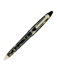 Bononia Black and Gold Ballpoint Pen 18k Gold Trim