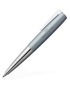 Faber-Castell, Loom, Metallic Blue & Chrome Plated Stainless steel Ballpoint Pen with Chrome plated secure clip, Twist Mechanism and brand engraving.