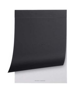 The Hugo boss, 40 Page A6 Refill comes with a black paper cover embossed with the Hugo Boss logo.