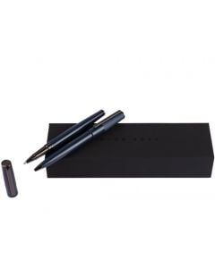 This Gear Minimal All Navy Ballpoint & Rollerball Pen Set has been designed by Hugo Boss.