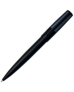 This Gear Minimal Black & Navy Ballpoint Pen has been designed by Hugo Boss.