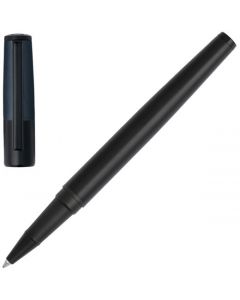 This Gear Minimal Black & Navy Rollerball Pen has been designed by Hugo Boss. 