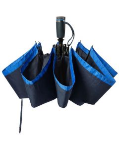 This Pocket Blue Gear Umbrella is designed by Hugo Boss.