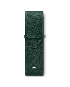 Montblanc's Sartorial 2 Pen Pouch British Green Saffiano Leather