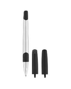 Défi Millenium Rollerball Matte PVD & Chrome by S.T. Dupont with brushed chrome and black accents. 