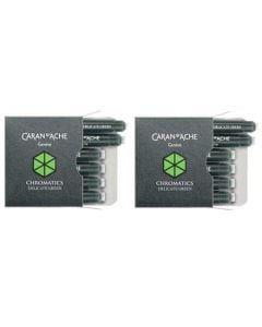 These are the Caran d'Ache Delicate Green Chromatics Ink Cartridges (12). You will receive 2 x 6 packs of ink cartridges. 