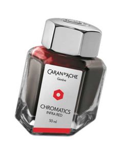 This is the Caran d'Ache Infra Red Chromatics 50ml Ink Bottle.