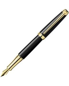 This is the Caran d'Ache Léman Ebony Black Gold-Plated Fountain Pen.