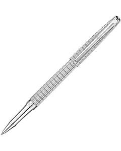 This is the Caran d'Ache Léman Slim Lights Silver-Plated Rollerball Pen. 