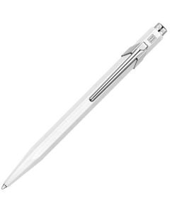 This is the Caran d'Ache  849 White POPLINE Ballpoint Pen. 