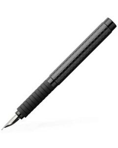 Faber-Castell, Essentio, Black Chrome & Carbon Fibre Fountain Pen with Steel Nib.