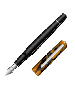 This Tibaldi Infrangible Chrome Yellow Fountain Pen is made out of resin. 