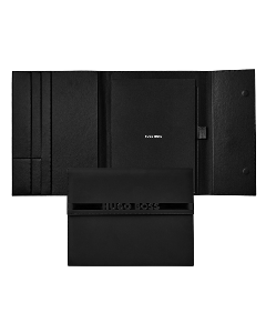 Cloud A4 Folder Black Vegan PU Leather by Hugo Boss