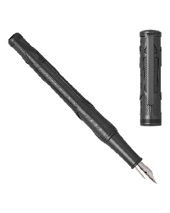 This Gunmetal Craft Fountain Pen is by hugo boss