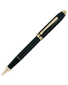 Cross Townsend Rollerball Pen, Black Lacquer with 23-Karat Gold Appointments.