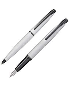 The Cross ATX Brushed Chrome Ballpoint and Fountain Pen Set