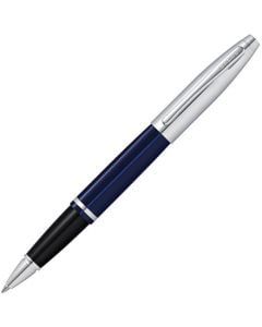 This Calais Polished Blue Lacquer & Chrome Rollerball Pen is designed by Cross.