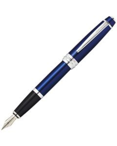 Cross blue Bailey fountain pen full view.