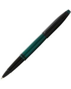 This is the Cross Calais Matte Green & Black Lacquer Rollerball Pen.