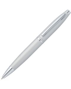 This Calais Satin Chrome Ballpoint Pen was designed by Cross. 