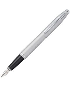 This Calais Satin Chrome Fountain Pen is designed by Cross. 