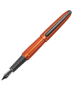 This Orange Aero Fountain Pen by Diplomat is made with aluminium with a metallic sheen.