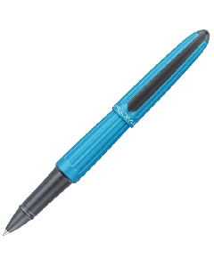 This Aero Rollerball Pen in Turquoise & Gunmetal by Diplomat has been made with aluminium and a matte black clip.