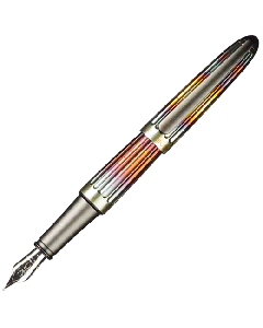 This Diplomat Aero Flame Fountain Pen is made with aluminium. 