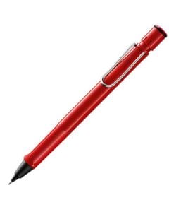 Masterfully crafted from glossy red acrylic, The LAMY, Safari Mechanical Pencil. Trimmed with black plastic and chrome plated trim.