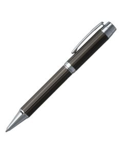 A full view of the Hugo Boss Bold Dark Chrome-Plated  ballpoint pen.