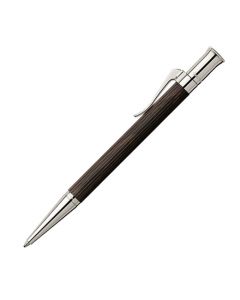 Classic Grenadilla Wood and Platinum Plated Ballpoint Pen has been crafted from the finest natural and man-made materials. finished with a matt effect lacquer against the finely polished trim. 