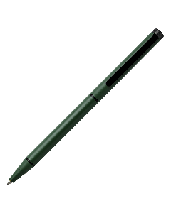 This Hugo Boss Cloud Matte Green Ballpoint Pen has contrasting black lacquer on the clip and trims. 