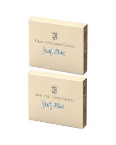 These Gulf Blue 2 x 6 Ink Cartridge Packs are made by Graf von Faber-Castell.