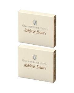 These Hazelnut Brown 2 x 6 Ink Cartridge Packs are made by Graf von Faber-Castell. 