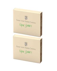 These Viper Green 2 x 6 Ink Cartridge Packs are made by Graf von Faber-Castell. 