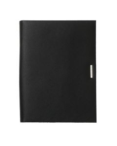 An Advance A4 black leather folder from Hugo Boss featuring 4 credit or bank card slots.