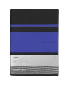 This Essential Gear Matrix Blue Dotted A5 Notebook has been designed by Hugo Boss.