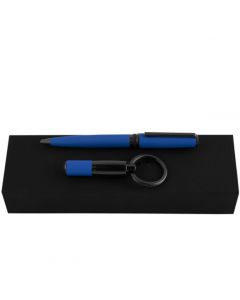 This Gear Matrix Blue Ballpoint Pen & Keyring Set has been designed by Hugo Boss.