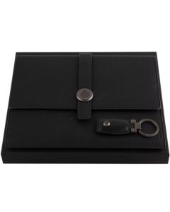 This Black A5 Executive Folder & Keyring Set has been created for Hugo Boss. 