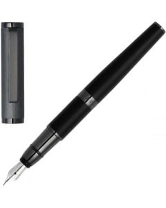 This Formation Gleam Dark Grey & Black Fountain Pen has been designed by Hugo Boss.